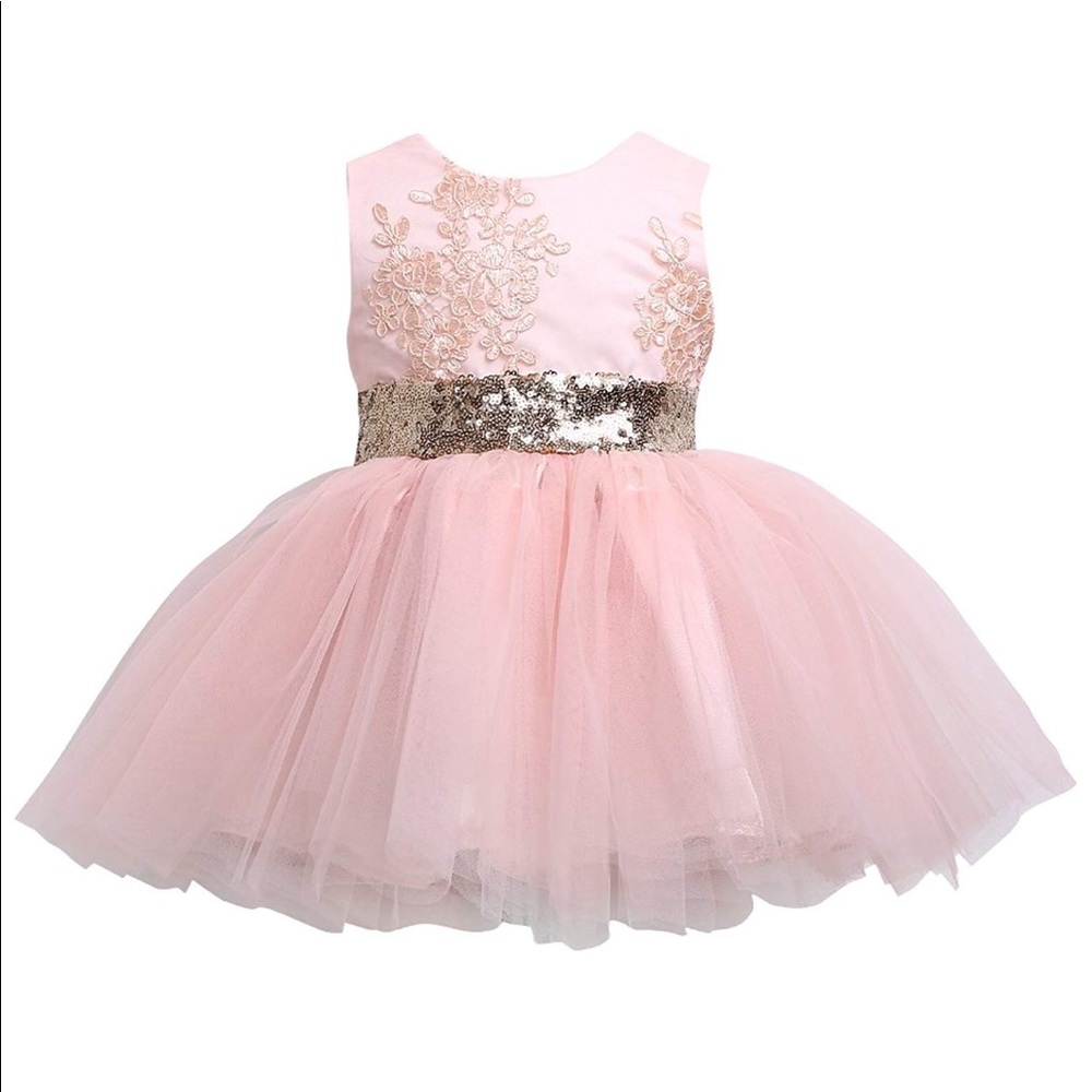 Toddler floral sleeveless princess dress gown - Picture 3 of 8